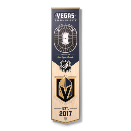 Vegas Golden Knights 8x32 3D Stadium Banner