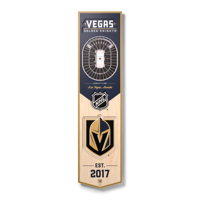 Vegas Golden Knights 8x32 3D Stadium Banner