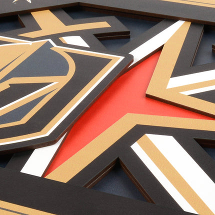 Vegas Golden Knights 3D Logo Series Wall Art - 12x12