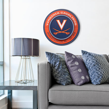 Virginia Cavaliers 3DX Circle Backer Wall Art
