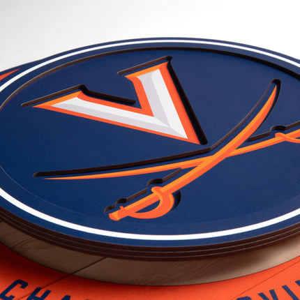 Virginia Cavaliers 3DX Circle Backer Wall Art