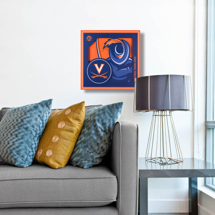 Virginia Cavaliers 3D Logo Series Wall Art - 12x12
