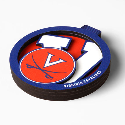 Virginia Cavaliers 3D Logo Series Ornament