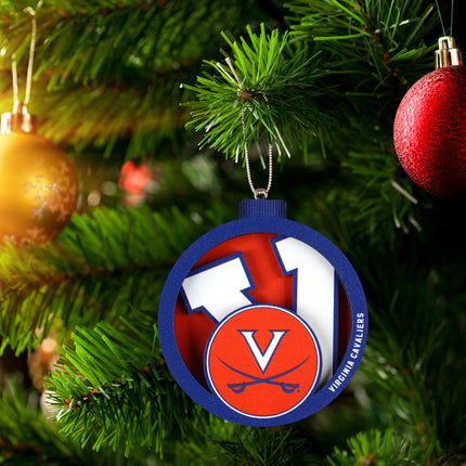 Virginia Cavaliers 3D Logo Series Ornament