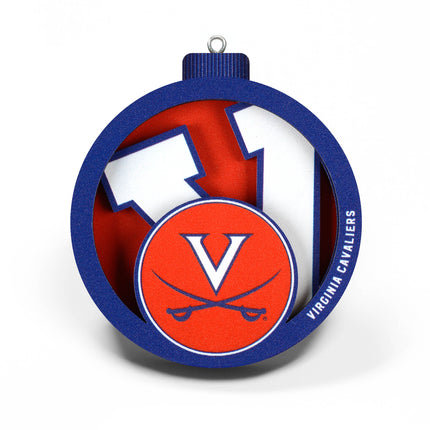 Virginia Cavaliers 3D Logo Series Ornament