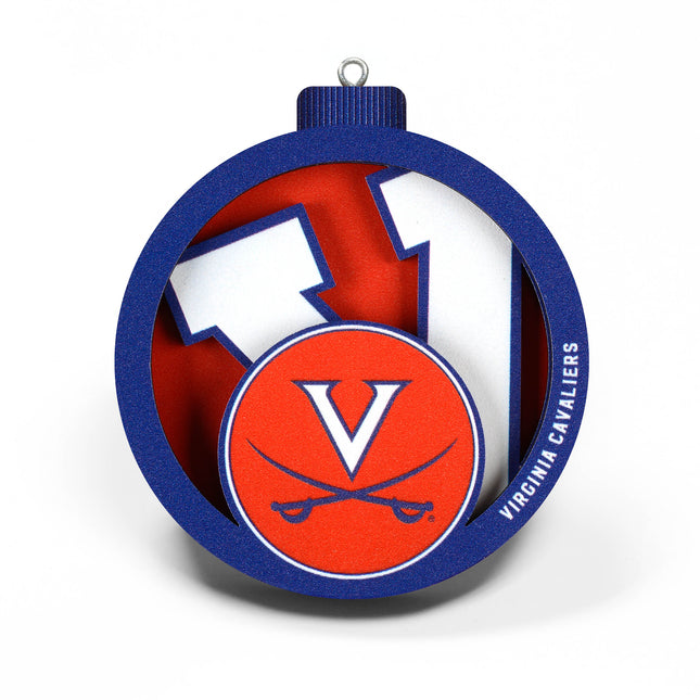 Virginia Cavaliers 3D Logo Series Ornament