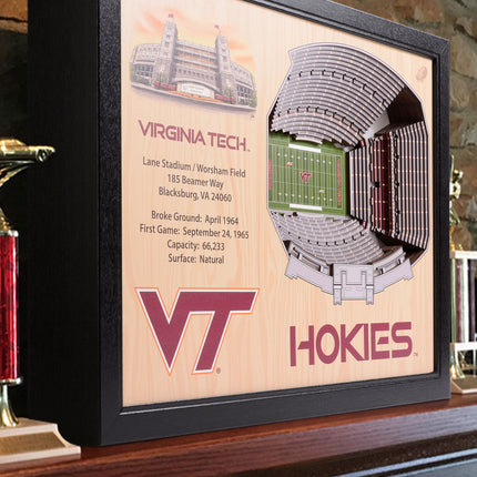 Virginia Tech Hokies 25-Layer StadiumViews 3D Wall Art