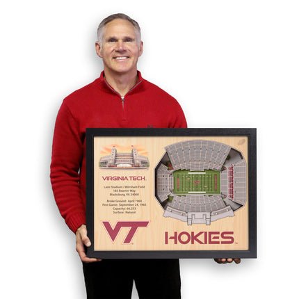 Virginia Tech Hokies 25-Layer StadiumViews 3D Wall Art