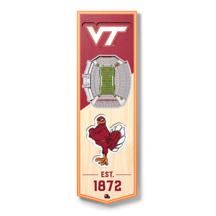 Virginia Tech Hokies 3D Stadium 6x19 Banners