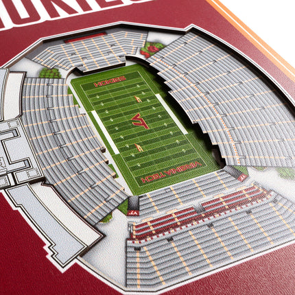 Virginia Tech Hokies 8x32 3D Stadium Banner