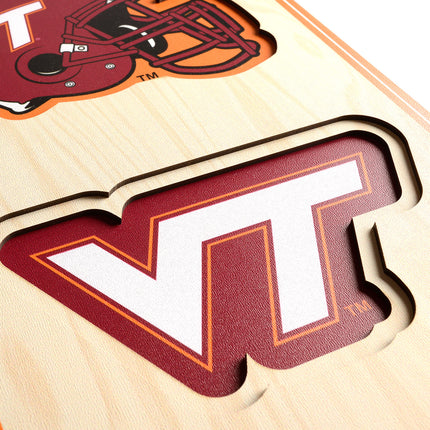 Virginia Tech Hokies 8x32 3D Stadium Banner