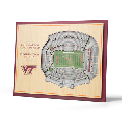 Virginia Tech Hokies 5-Layer 3D StadiumView Wall Art