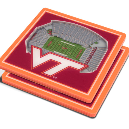 Virginia Tech Hokies 3D Stadium View Coasters