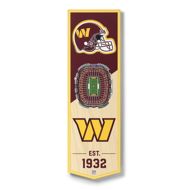 Washington Commanders 3D Stadium 6x19 Banners
