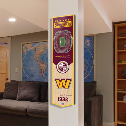 Washington Commanders 8x32 3D Stadium Banner