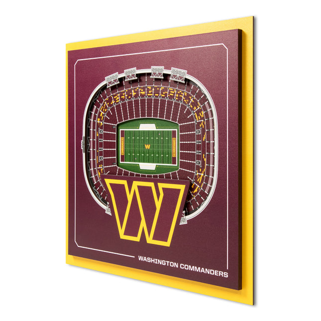 Washington Commanders 3D StadiumView Wall Art 12x12