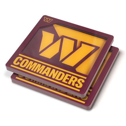 Washington Commanders 3D Logo Series Coasters