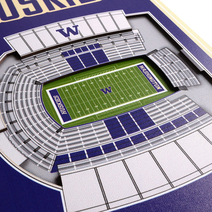 Washington Huskies 8x32 3D Stadium Banner