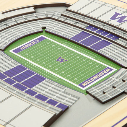 Washington Huskies 5-Layer 3D StadiumView Wall Art
