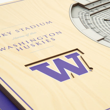 Washington Huskies 5-Layer 3D StadiumView Wall Art