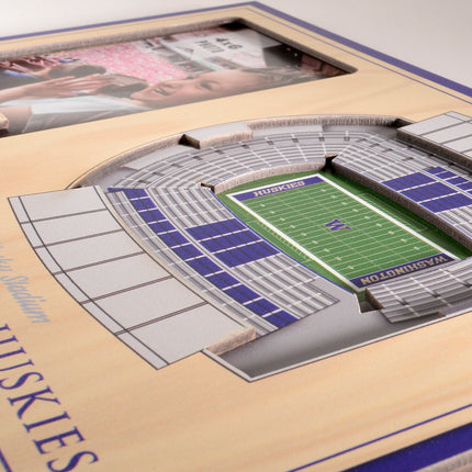 Washington Huskies 3D StadiumView Picture Frame