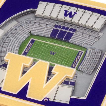 Washington Huskies 3D Stadium View Coasters
