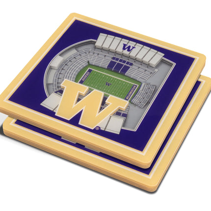 Washington Huskies 3D Stadium View Coasters