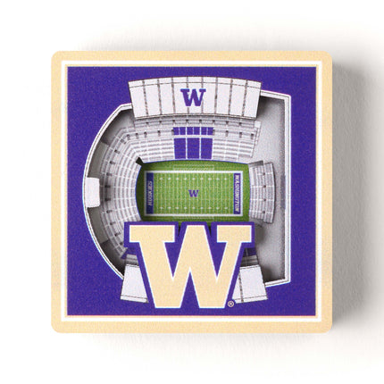 Washington Huskies 3D StadiumView Magnets