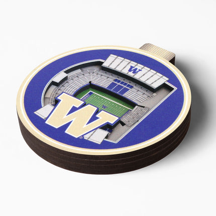 Washington Huskies 3D StadiumView Ornaments