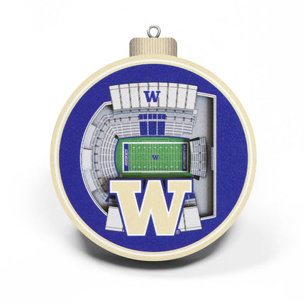 Washington Huskies 3D StadiumView Ornaments