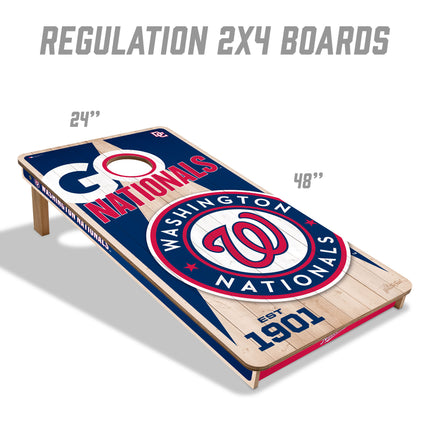 Washington Nationals Cornhole Boards 2x4