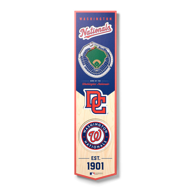 Washington Nationals 8x32 3D Stadium Banner