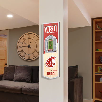 Washington State Cougars 3D Stadium 6x19 Banners