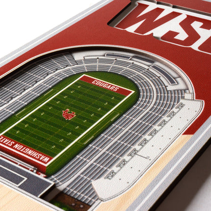 Washington State Cougars 3D Stadium 6x19 Banners