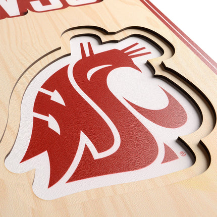 Washington State Cougars 8x32 3D Stadium Banner