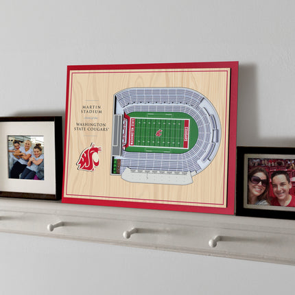 Washington State Cougars 5-Layer 3D StadiumView Wall Art