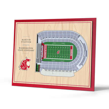 Washington State Cougars 5-Layer 3D StadiumView Wall Art