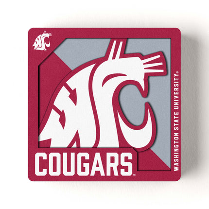 Washington State Cougars 3D Logo Series Magnet