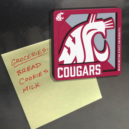 Washington State Cougars 3D Logo Series Magnet