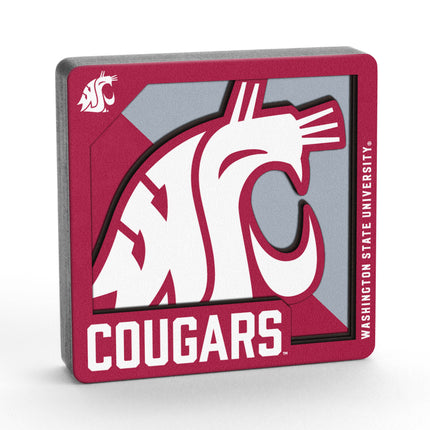 Washington State Cougars 3D Logo Series Magnet