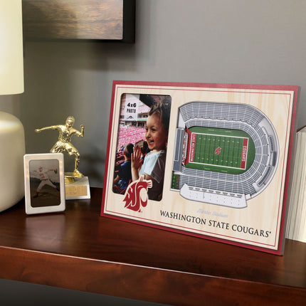 Washington State Cougars 3D StadiumView Picture Frame