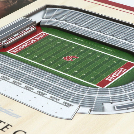 Washington State Cougars 3D StadiumView Picture Frame