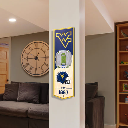 West Virginia Mountaineers 3D Stadium 6x19 Banners