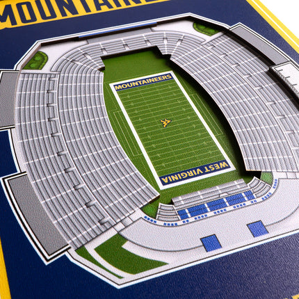 West Virginia Mountaineers 8x32 3D Stadium Banner