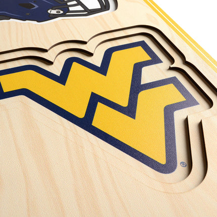 West Virginia Mountaineers 8x32 3D Stadium Banner