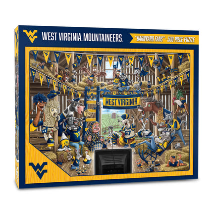 West Virginia Mountaineers Barnyard Fans Puzzle - 500 PC