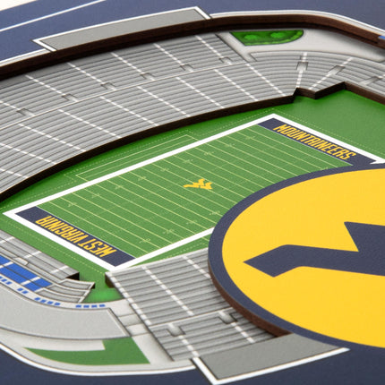 West Virginia Mountaineers 3D StadiumView Wall Art 12x12