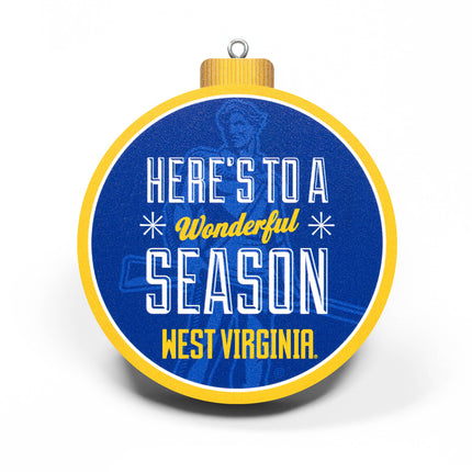 West Virginia Mountaineers 3D Logo Series Ornament