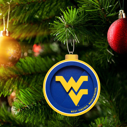 West Virginia Mountaineers 3D Logo Series Ornament