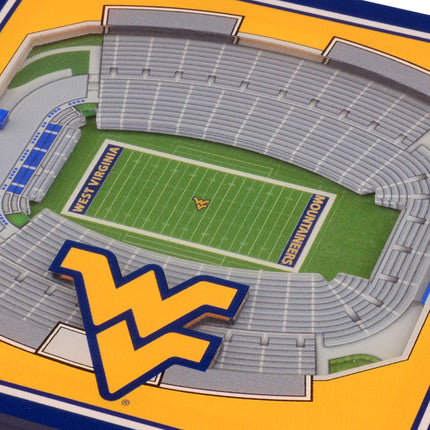 West Virginia Mountaineers 3D Stadium View Coasters